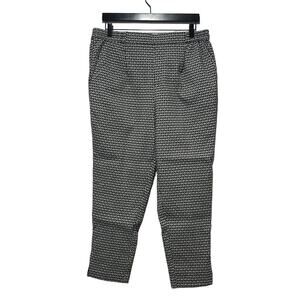Anthropologie  Black Motif Larkin Jacquard Tapered Pull On Pant Size L